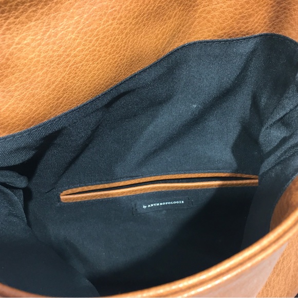 ANTHROPOLOGIE Brown Crossbody Clutch Faux Leather Bag - Picture 4 of 12